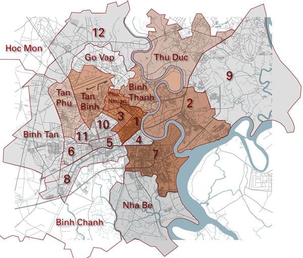 kerületi térkép saigon