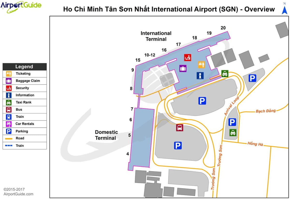 ho chi minh city repülőtér térkép