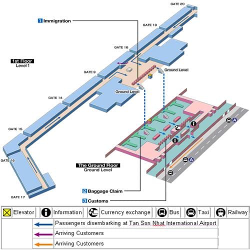 saigon repülőtér térkép